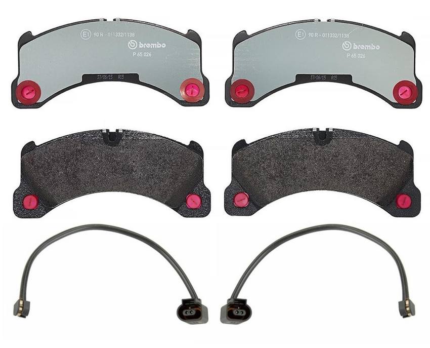 Porsche Brakes Set Kit Pads Front (LowMet) (with Sensors